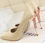 Load image into Gallery viewer, High Heel Flower Pumps
