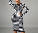 Load image into Gallery viewer, Long Sleeve Midi Hollow Out Bodycon Dress
