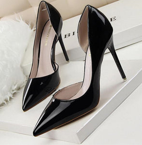 Basic Side Slip High Heel Pumps