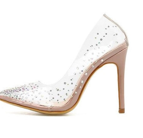 Studded Transparent Pumps