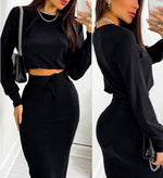 Load image into Gallery viewer, Midi Skirt Two Piece Set
