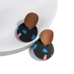 Load image into Gallery viewer, Unusual Polymer Clay Drop Earrings
