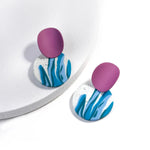 Load image into Gallery viewer, Unusual Polymer Clay Drop Earrings
