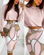 Load image into Gallery viewer, Midi Skirt Two Piece Set
