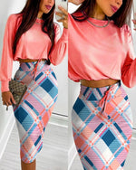 Load image into Gallery viewer, Midi Skirt Two Piece Set
