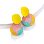 Load image into Gallery viewer, Unusual Polymer Clay Drop Earrings
