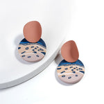 Load image into Gallery viewer, Unusual Polymer Clay Drop Earrings
