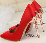 Load image into Gallery viewer, High Heel Flower Pumps
