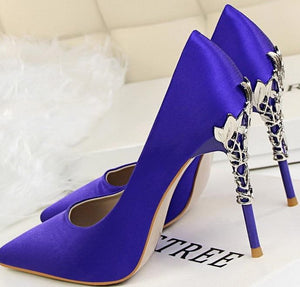 High Heel Flower Pumps